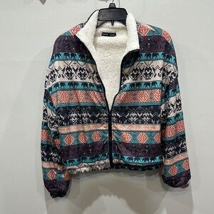 SHEIN Black and Blue Puffer Jacket Cozy Winter Essential